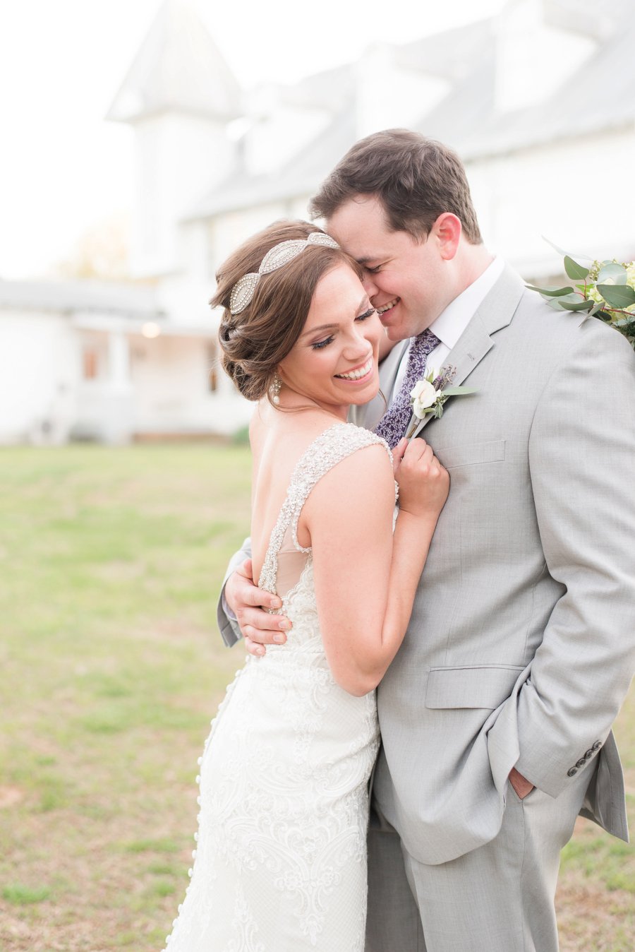 A Classic Southern Purple & White Alabama Wedding Day via TheELD.com