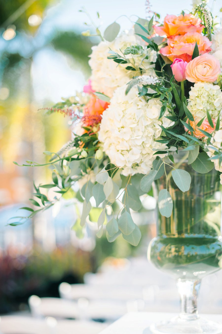 A Colorful Navy, Orange, & Pink Preppy Naples Wedding Day via TheELD.com