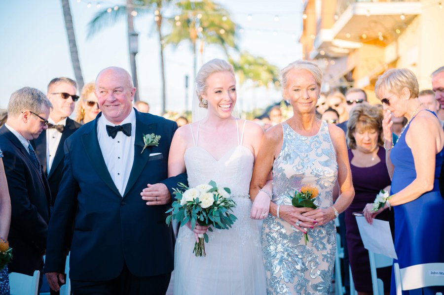 A Colorful Navy, Orange, & Pink Preppy Naples Wedding Day via TheELD.com