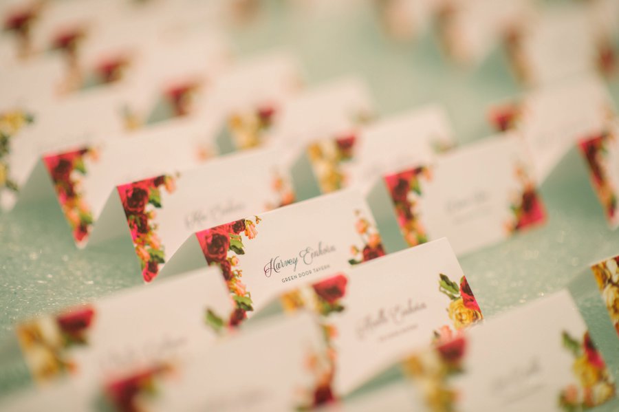 A Colorful Navy, Orange, & Pink Preppy Naples Wedding Day via TheELD.com