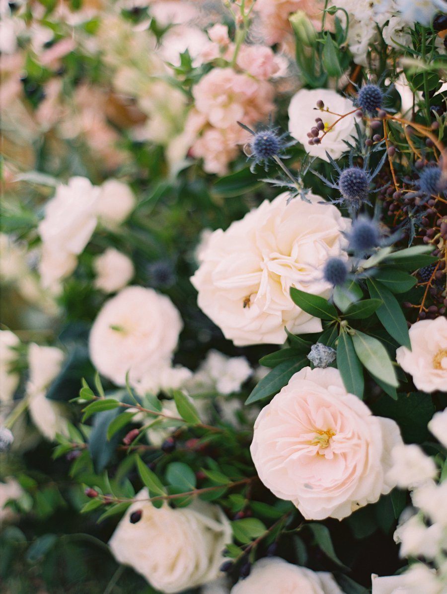 A Romantic Blue & Peach Texas Wedding Day via TheELD.com