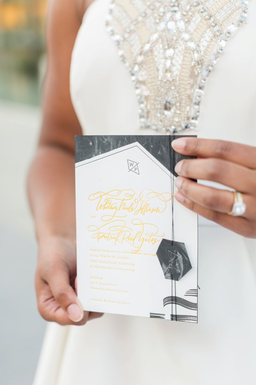 Black & Yellow Modern Minimalist Wedding Ideas via TheELD.com