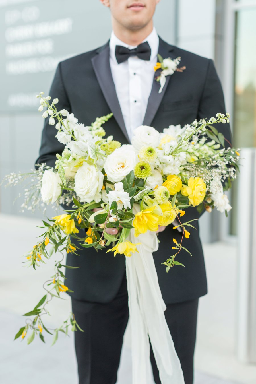 Black & Yellow Modern Minimalist Wedding Ideas via TheELD.com