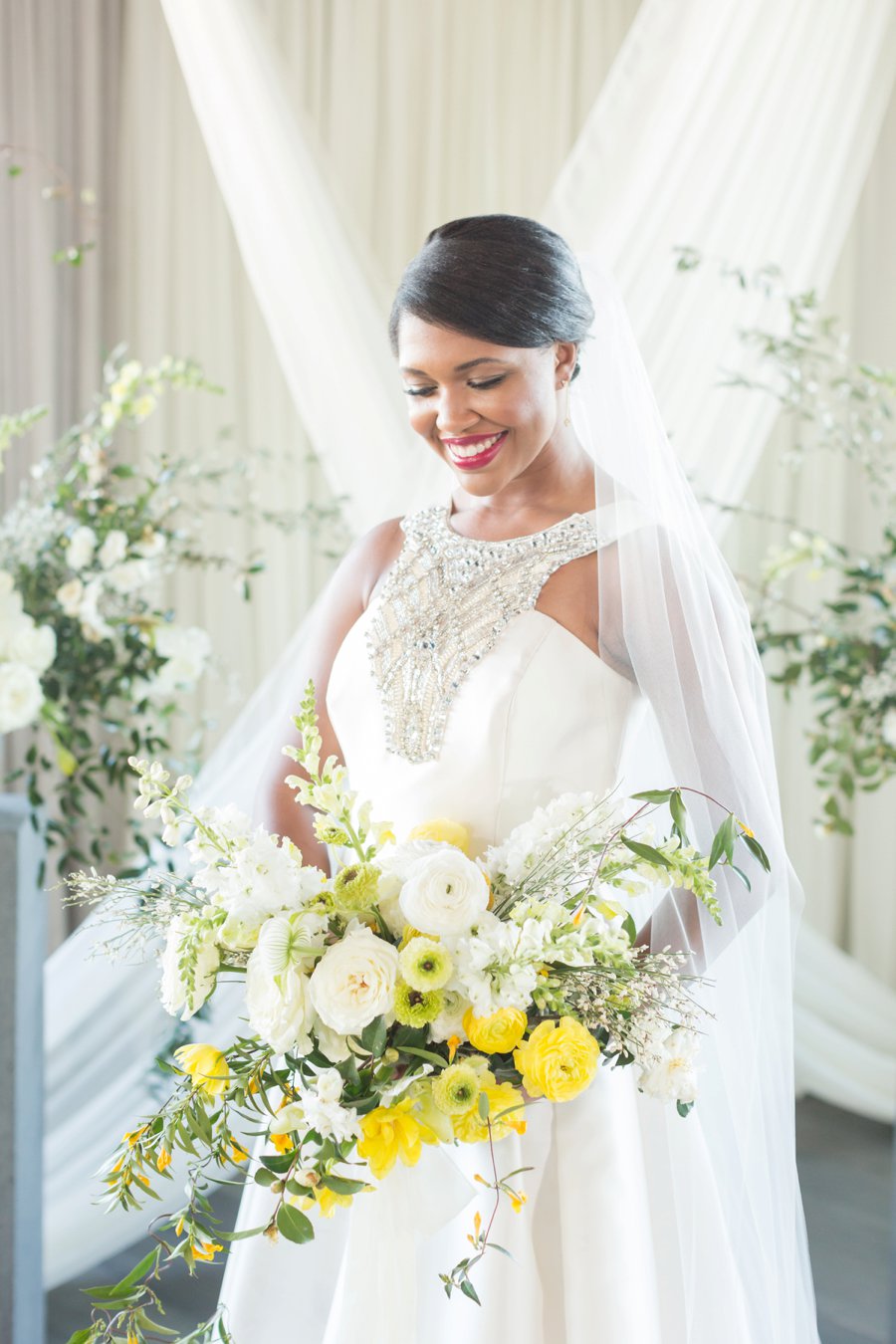 Black & Yellow Modern Minimalist Wedding Ideas via TheELD.com