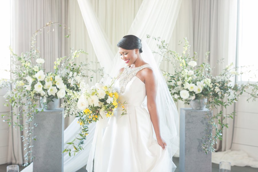 Black & Yellow Modern Minimalist Wedding Ideas via TheELD.com