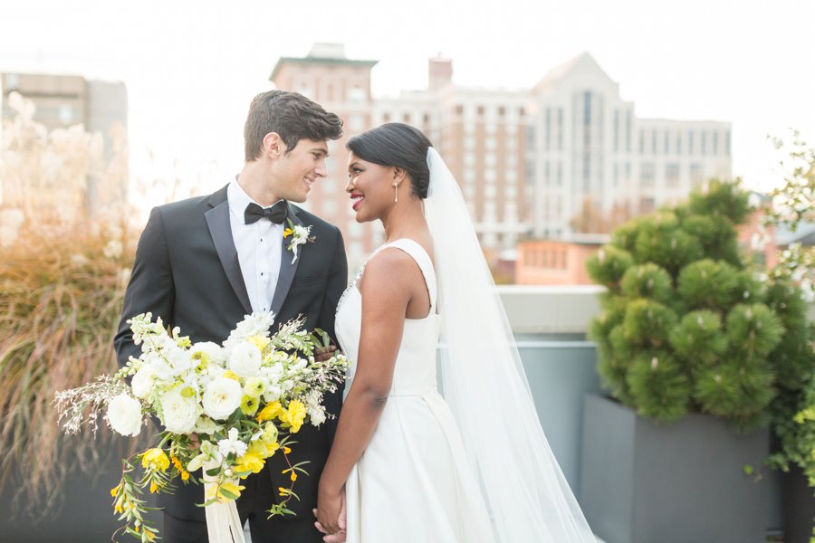 Black & Yellow Modern Minimalist Wedding Ideas via TheELD.com