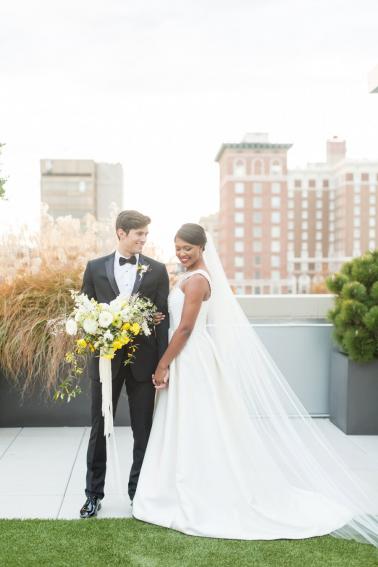 Black & Yellow Modern Minimalist Wedding Ideas via TheELD.com