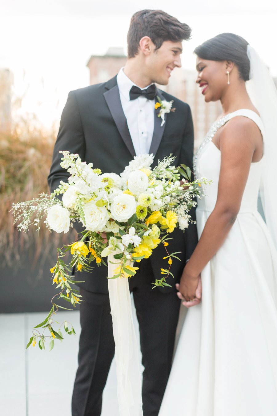 Black & Yellow Modern Minimalist Wedding Ideas via TheELD.com