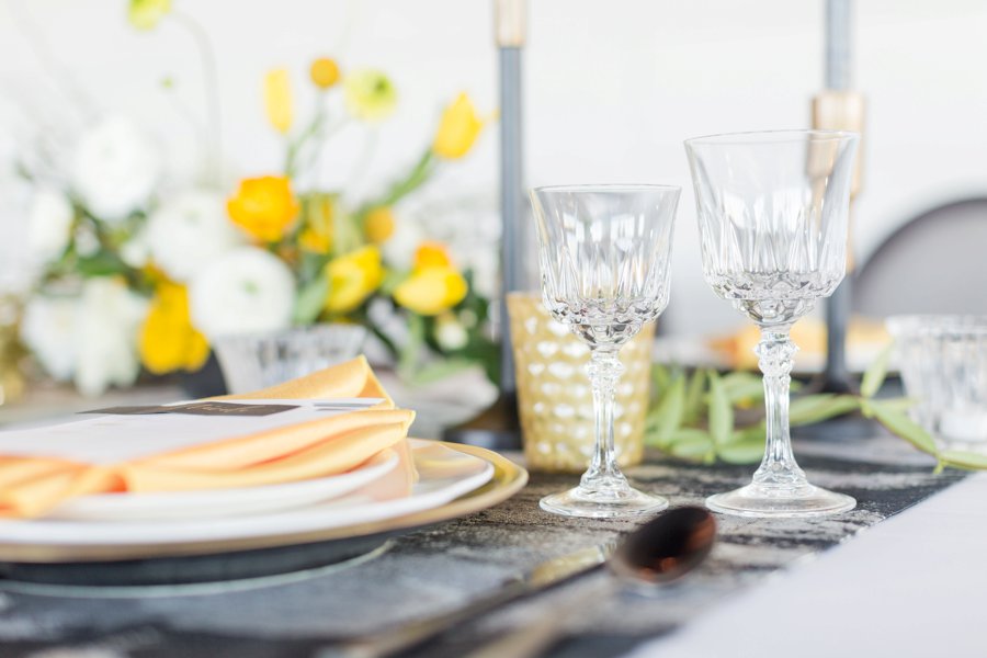 Black & Yellow Modern Minimalist Wedding Ideas via TheELD.com