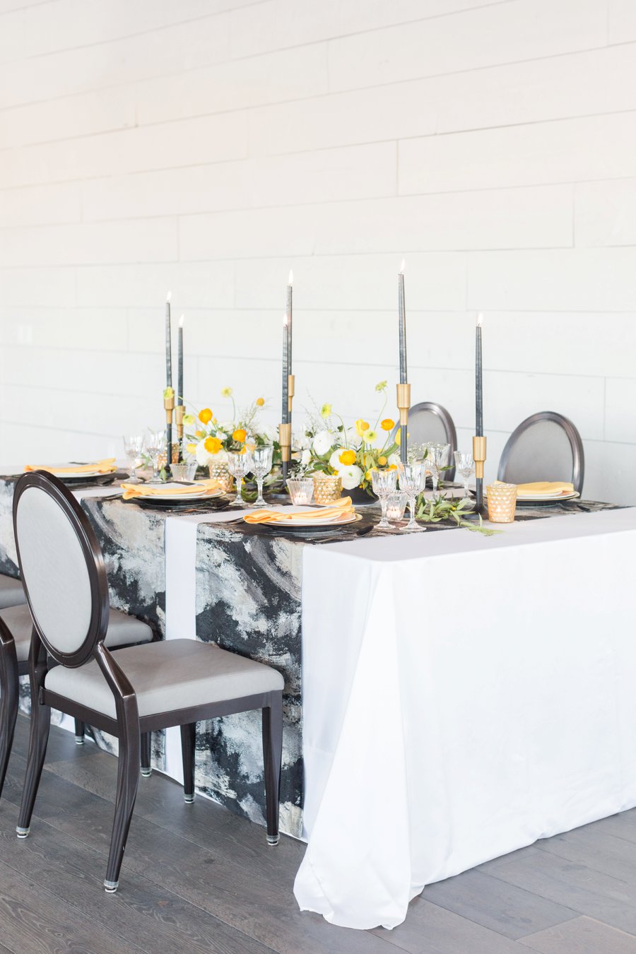 Black & Yellow Modern Minimalist Wedding Ideas via TheELD.com