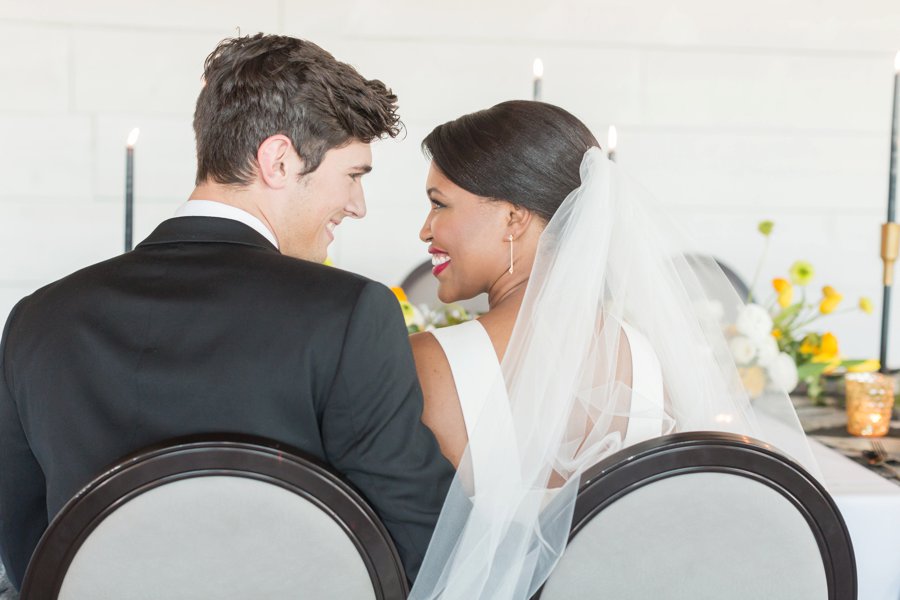 Black & Yellow Modern Minimalist Wedding Ideas via TheELD.com