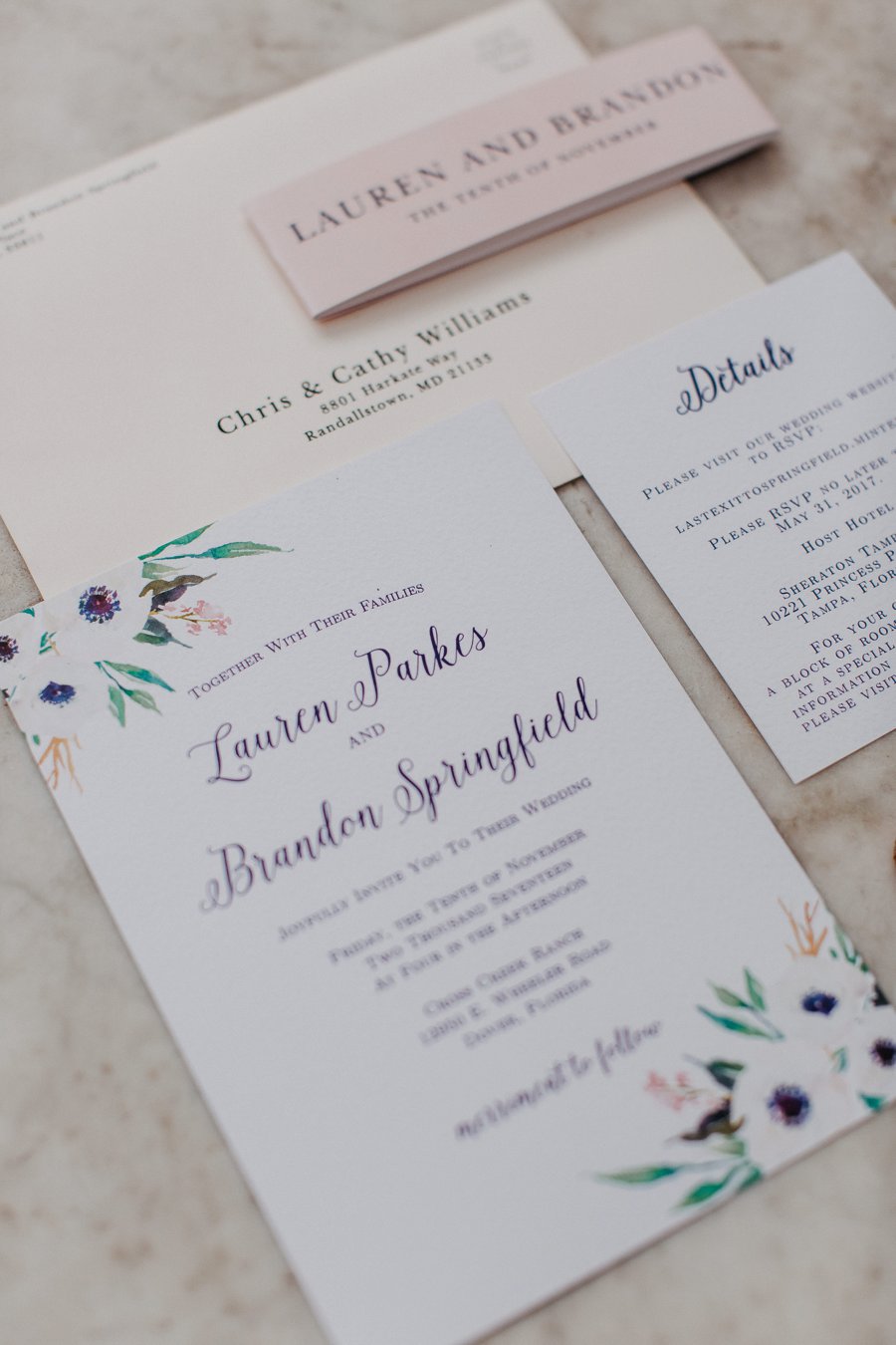 A Navy & Blush Rustic Elegant Central Florida Wedding via TheELD.com