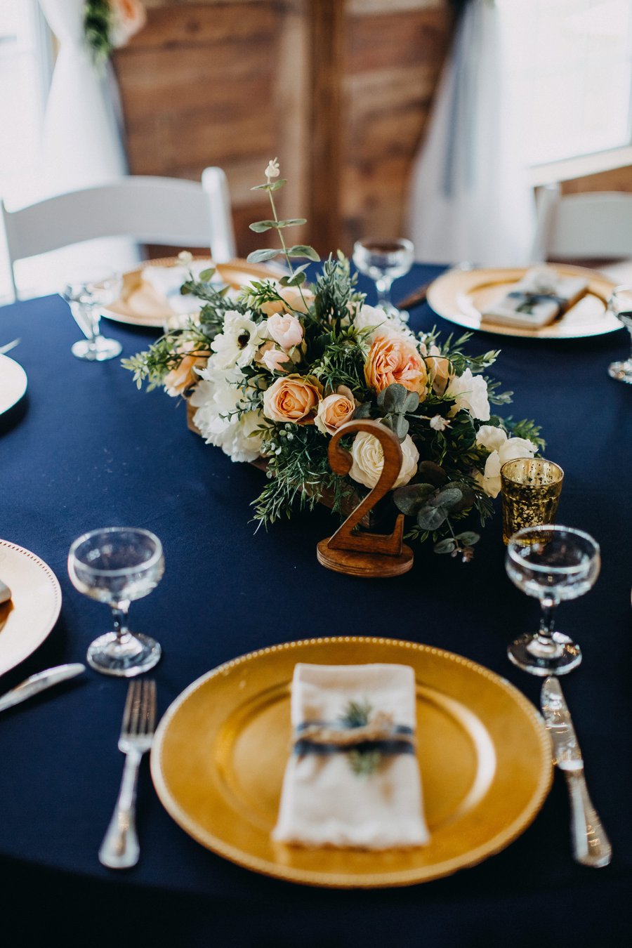 A Navy & Blush Rustic Elegant Central Florida Wedding via TheELD.com