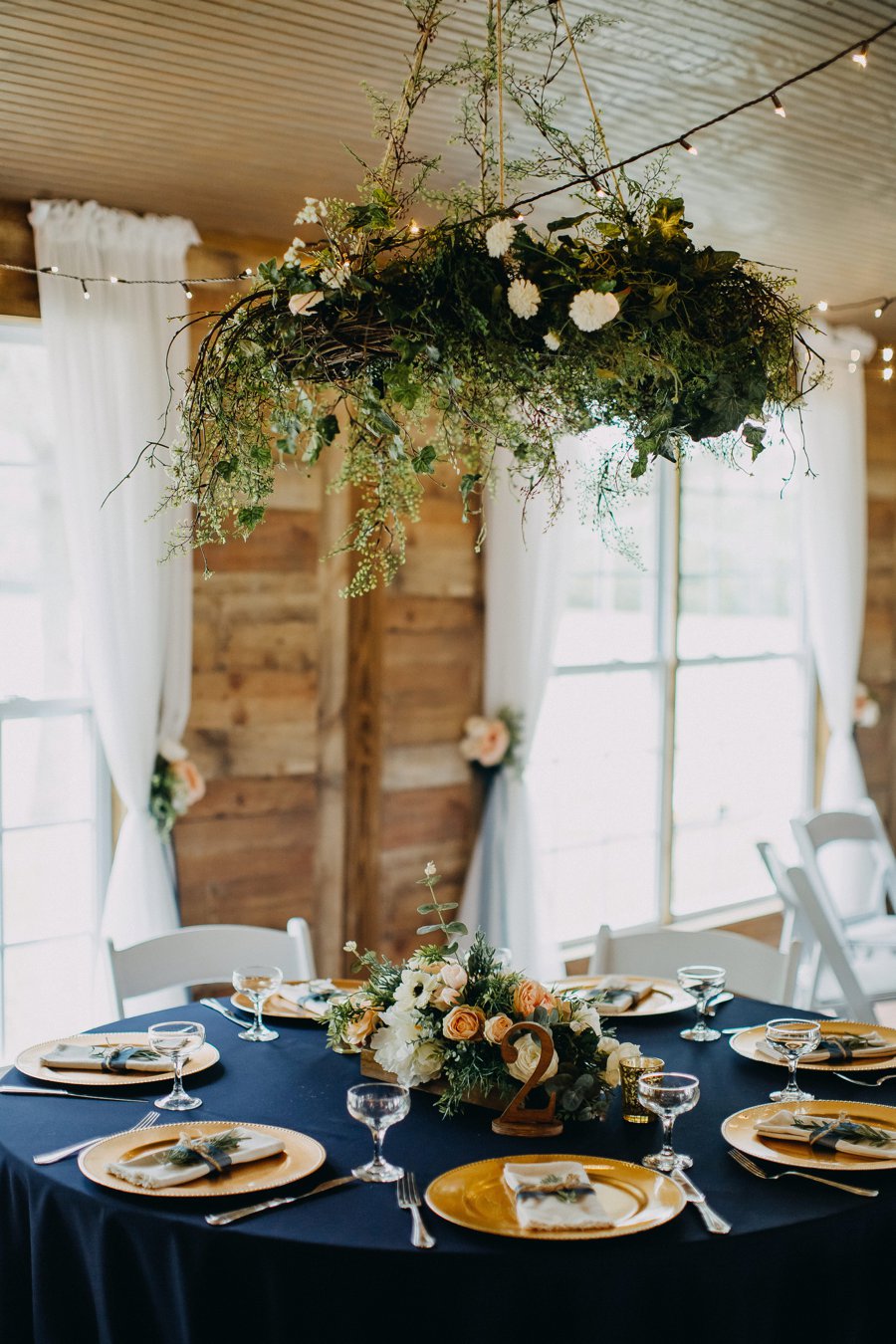 A Navy & Blush Rustic Elegant Central Florida Wedding via TheELD.com