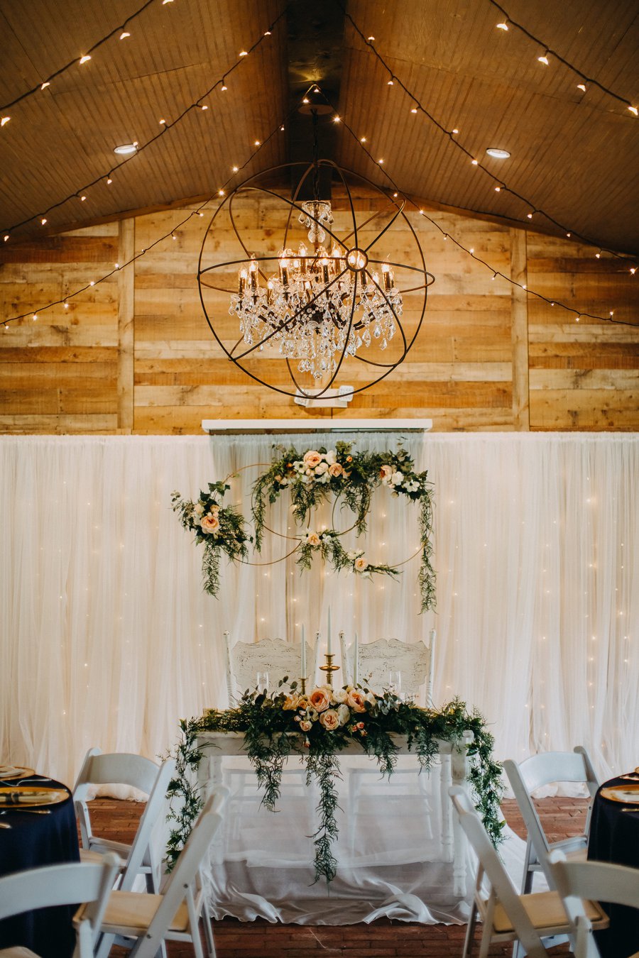 A Navy & Blush Rustic Elegant Central Florida Wedding via TheELD.com