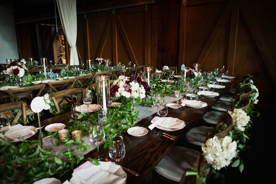 A Romantic Burgundy Seattle Wedding via TheELD.com