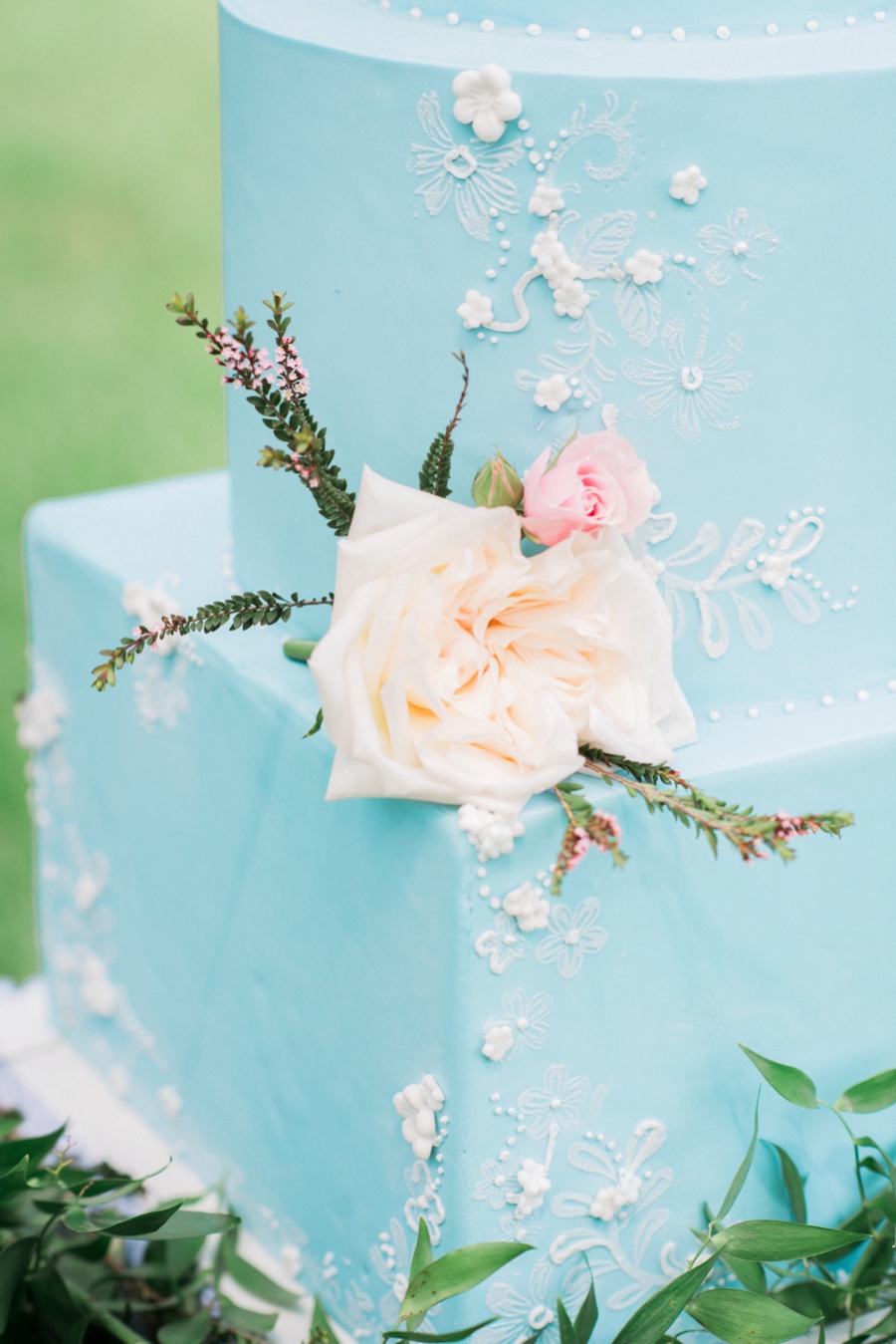 Blue & Blush Chambray Inspired Wedding Ideas via TheELD.com