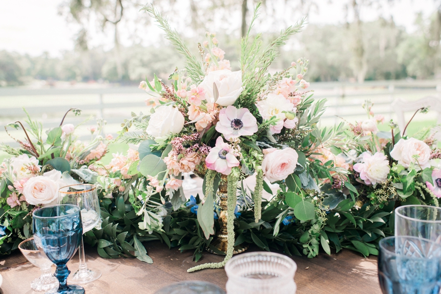 Blue & Blush Chambray Inspired Wedding Ideas via TheELD.com