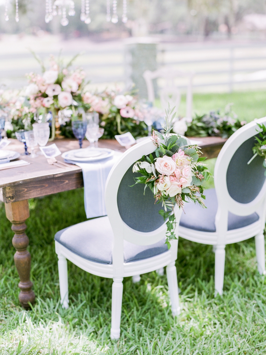 Blue & Blush Chambray Inspired Wedding Ideas via TheELD.com