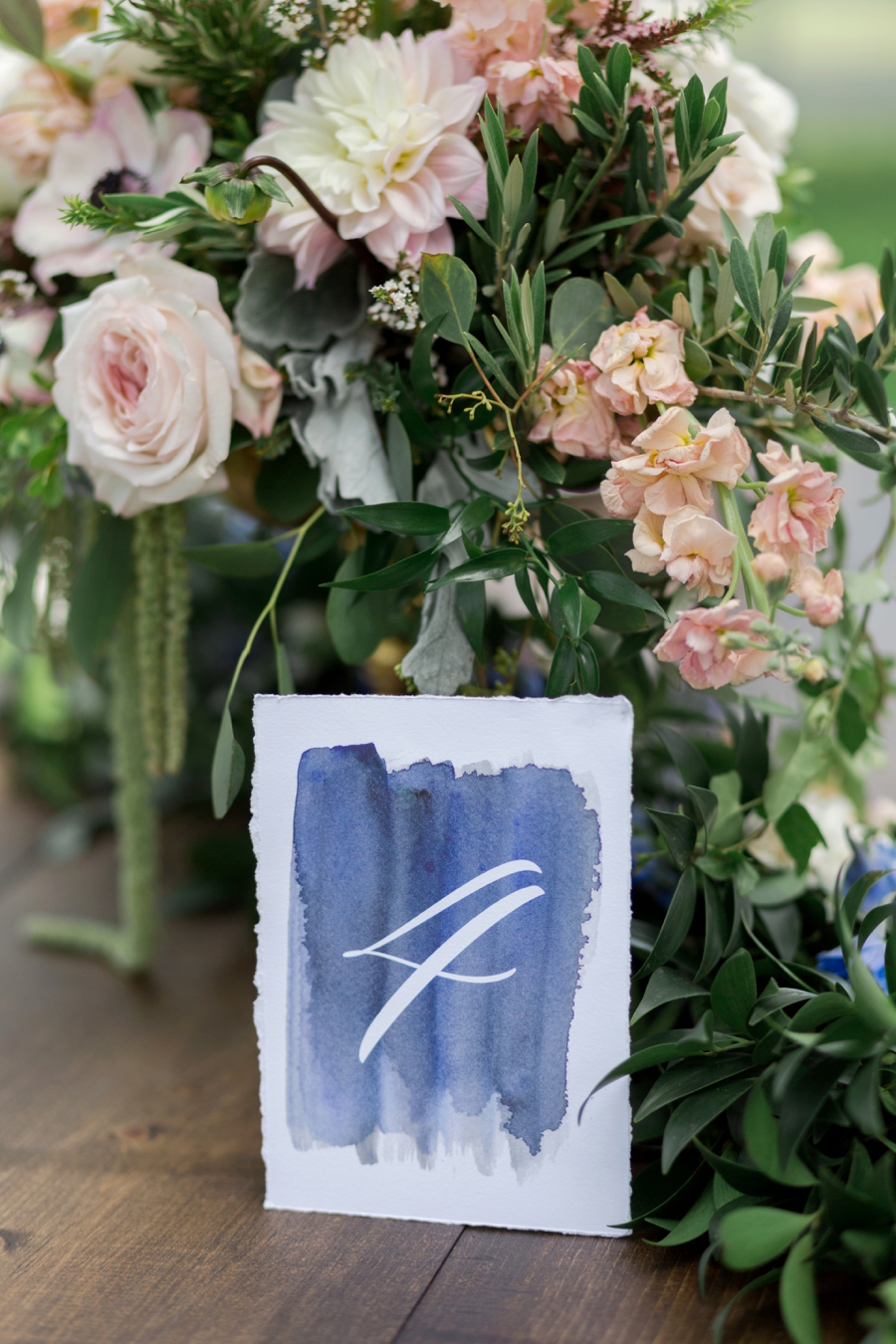 Blue & Blush Chambray Inspired Wedding Ideas via TheELD.com