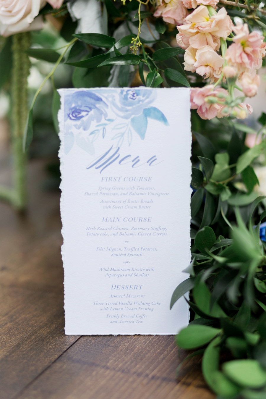 Blue & Blush Chambray Inspired Wedding Ideas via TheELD.com