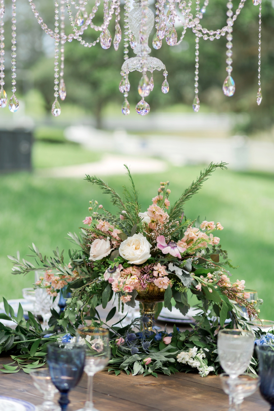 Blue & Blush Chambray Inspired Wedding Ideas via TheELD.com