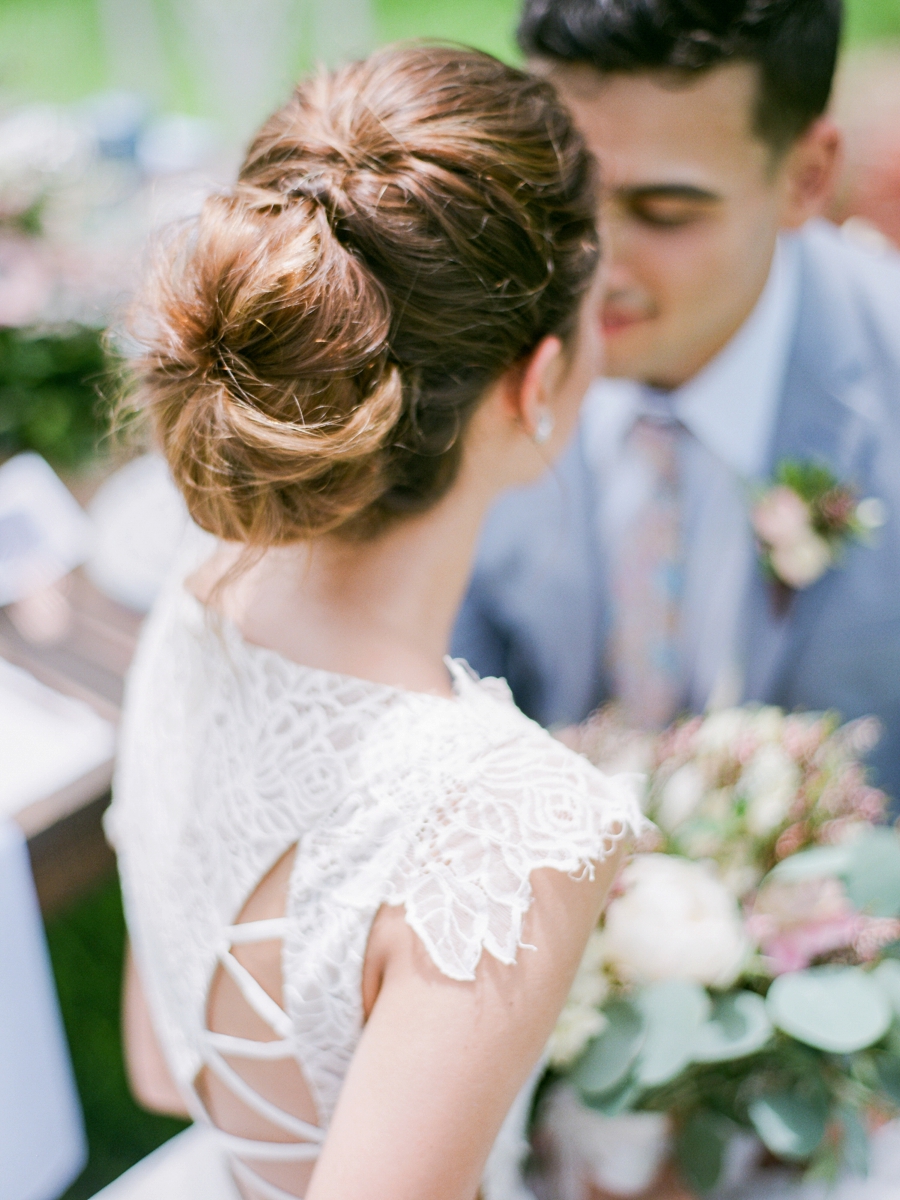 Blue & Blush Chambray Inspired Wedding Ideas via TheELD.com