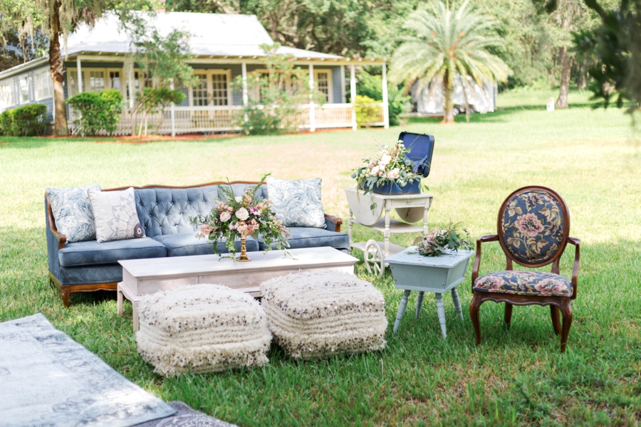 Blue & Blush Chambray Inspired Wedding Ideas via TheELD.com