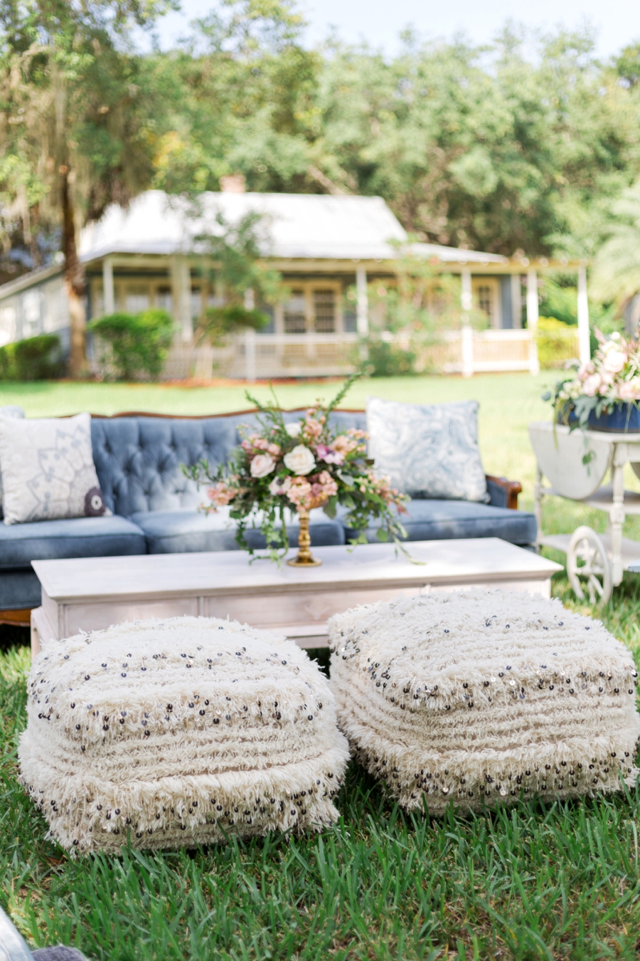 Blue & Blush Chambray Inspired Wedding Ideas via TheELD.com