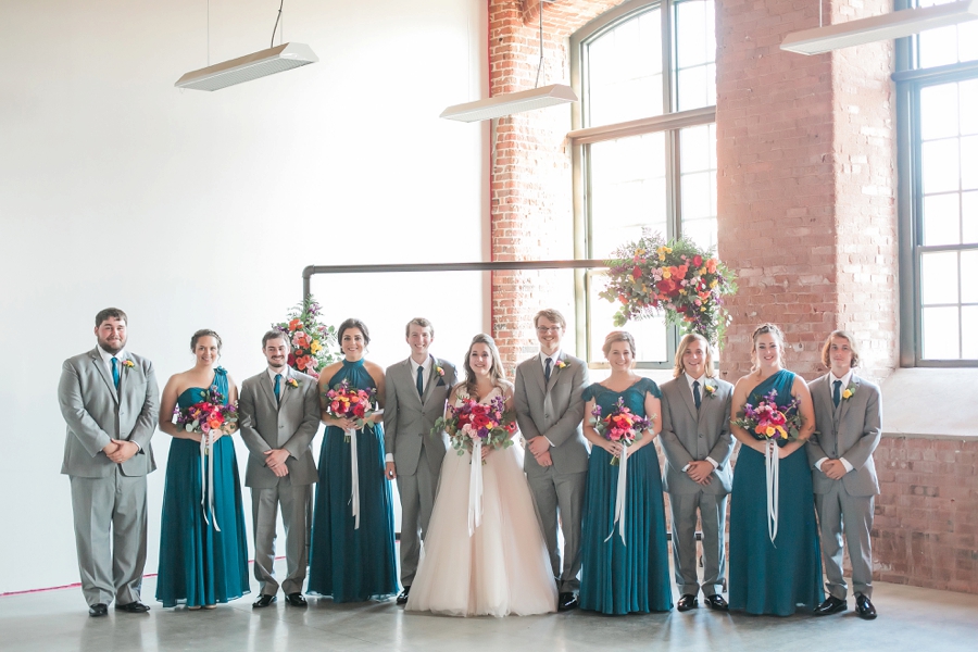 A Colorful Modern Elegant Charlotte Wedding via TheELD.com