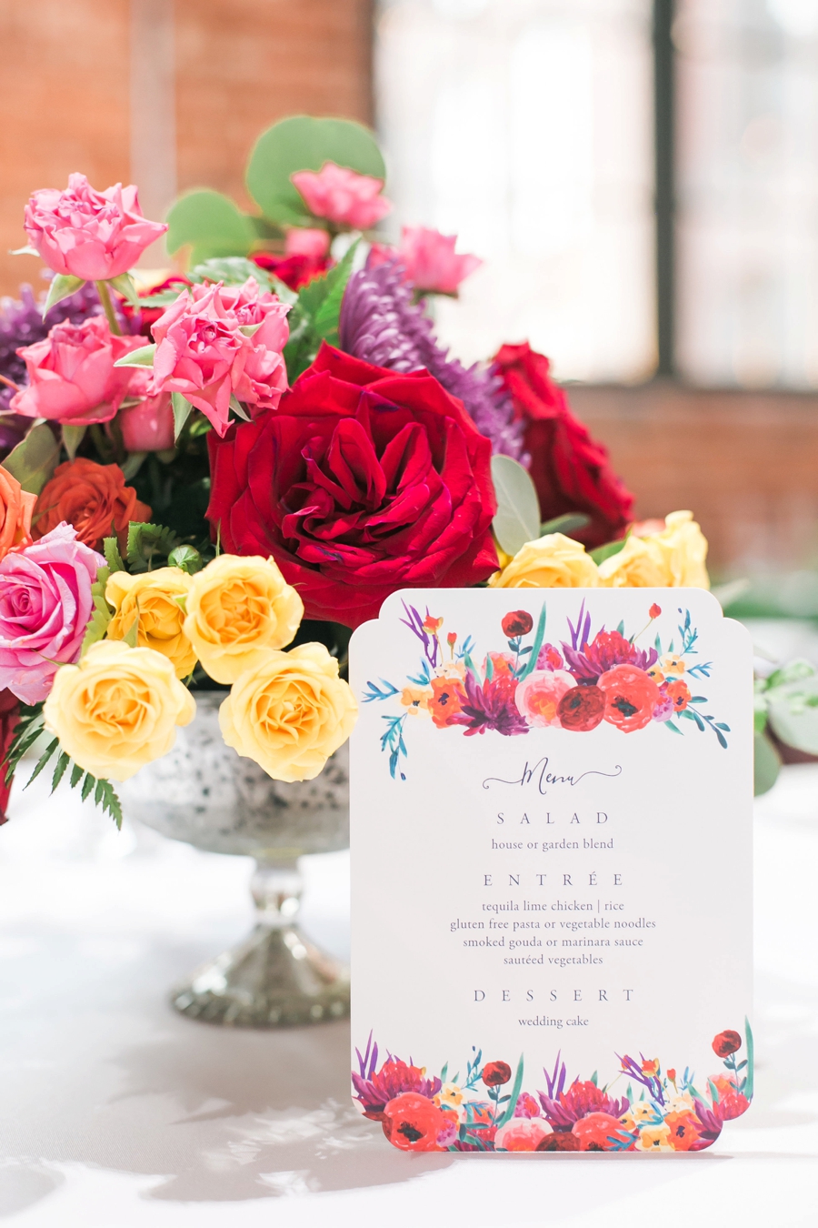 A Colorful Modern Elegant Charlotte Wedding via TheELD.com