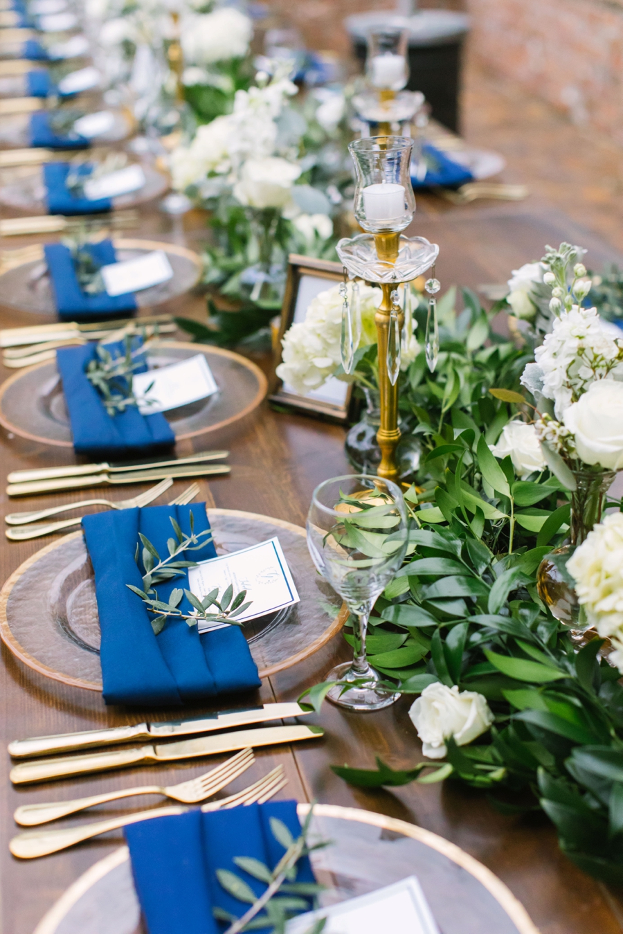 A Navy Garden Inspired Winter Park Wedding via TheELD.com