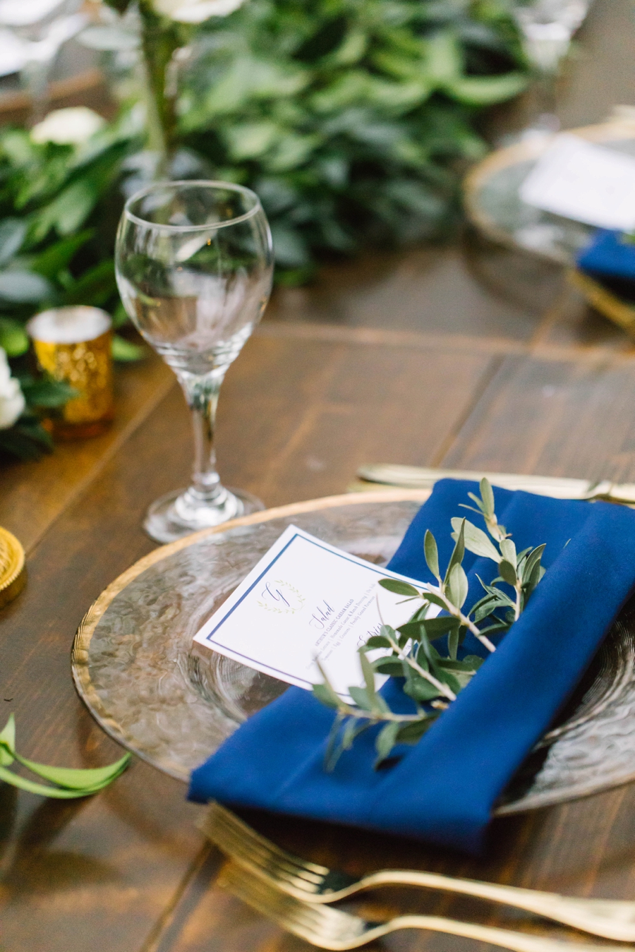 A Navy Garden Inspired Winter Park Wedding via TheELD.com