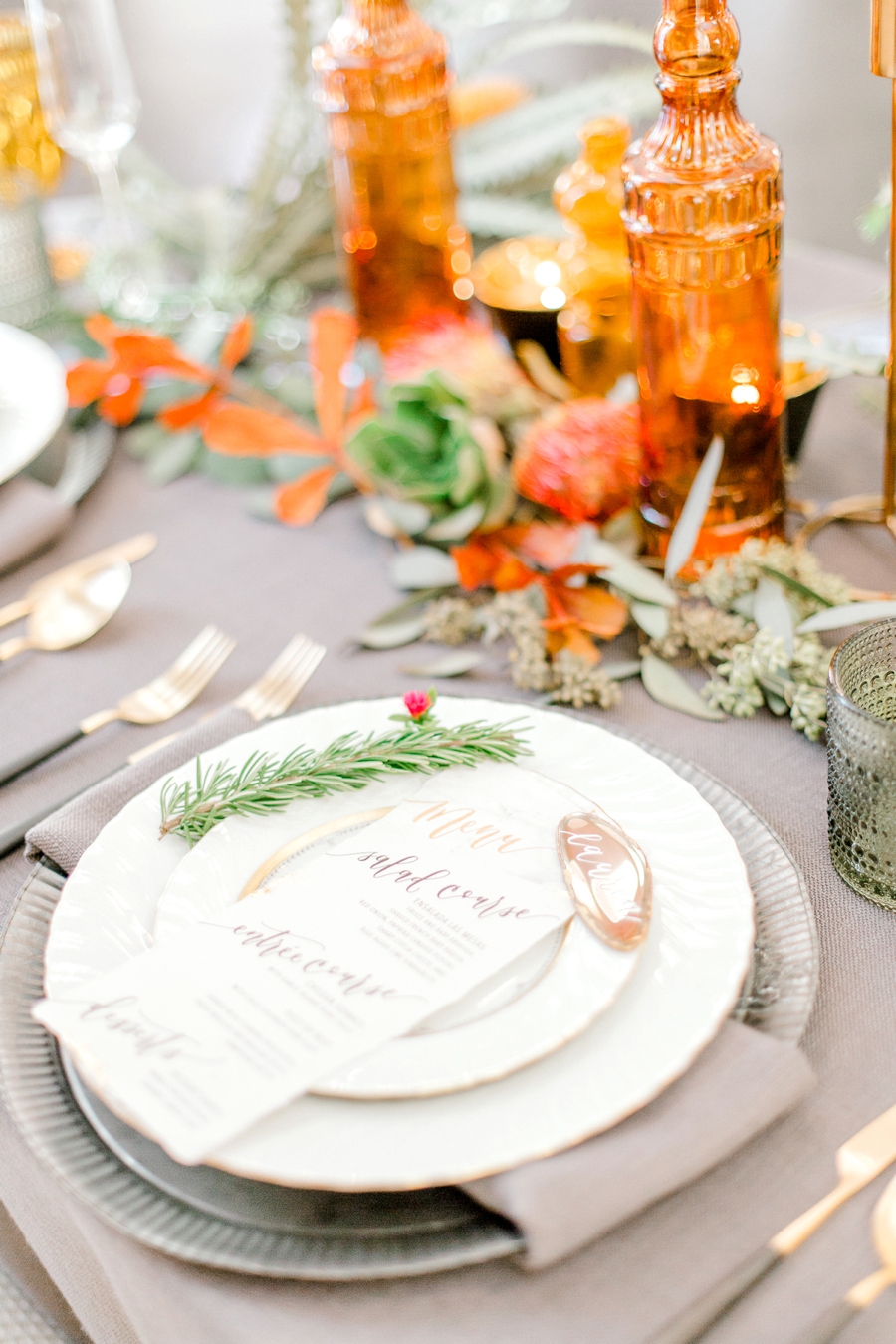 Elegant Earth Toned Wedding Ideas via TheELD.com