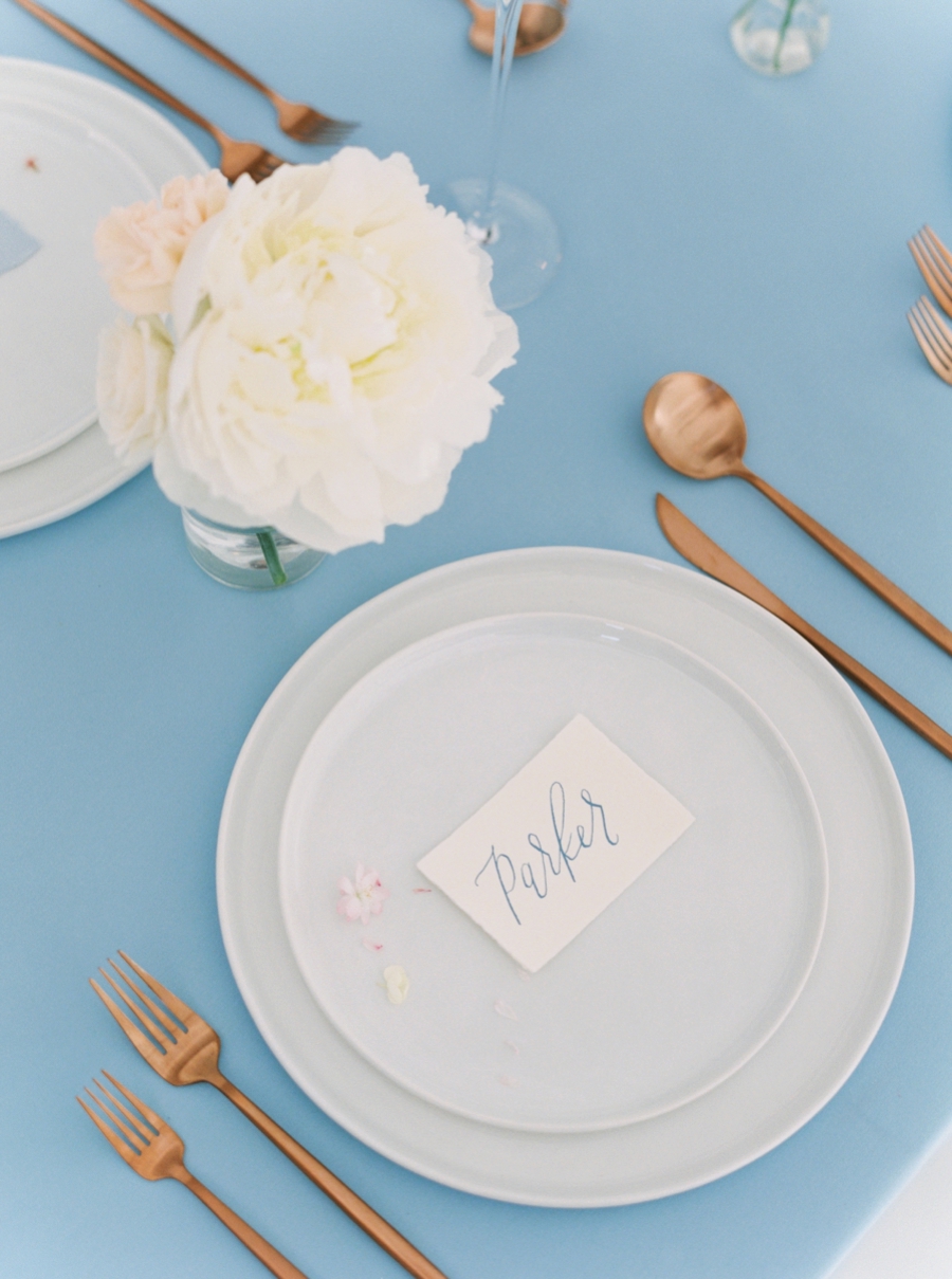 Modern Elegant Blue and Gray Wedding Ideas via TheELD.com