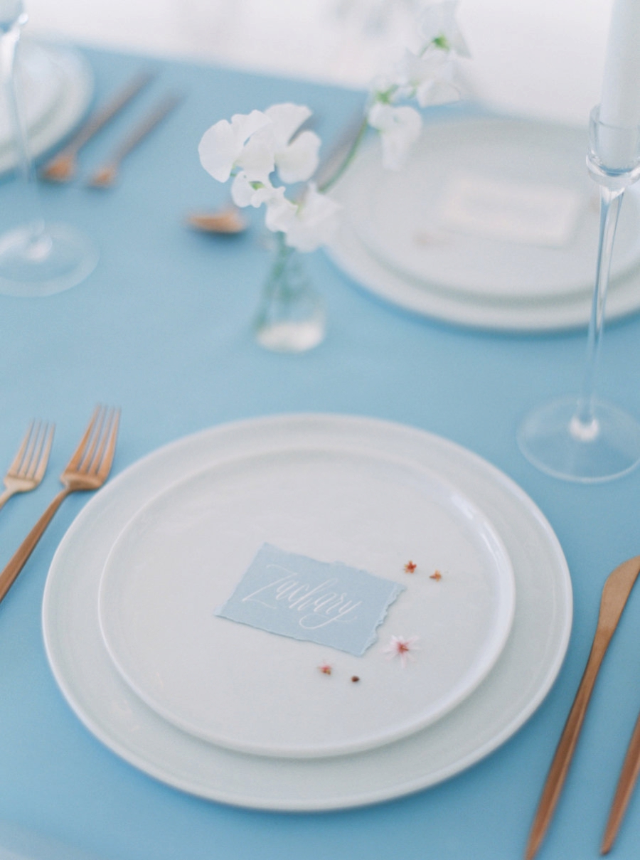 Modern Elegant Blue and Gray Wedding Ideas via TheELD.com