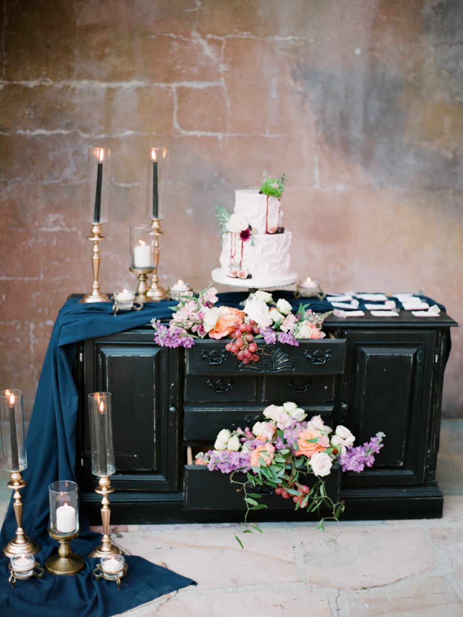 Jewel Toned Vintage Romantic Wedding Ideas via TheELD.com