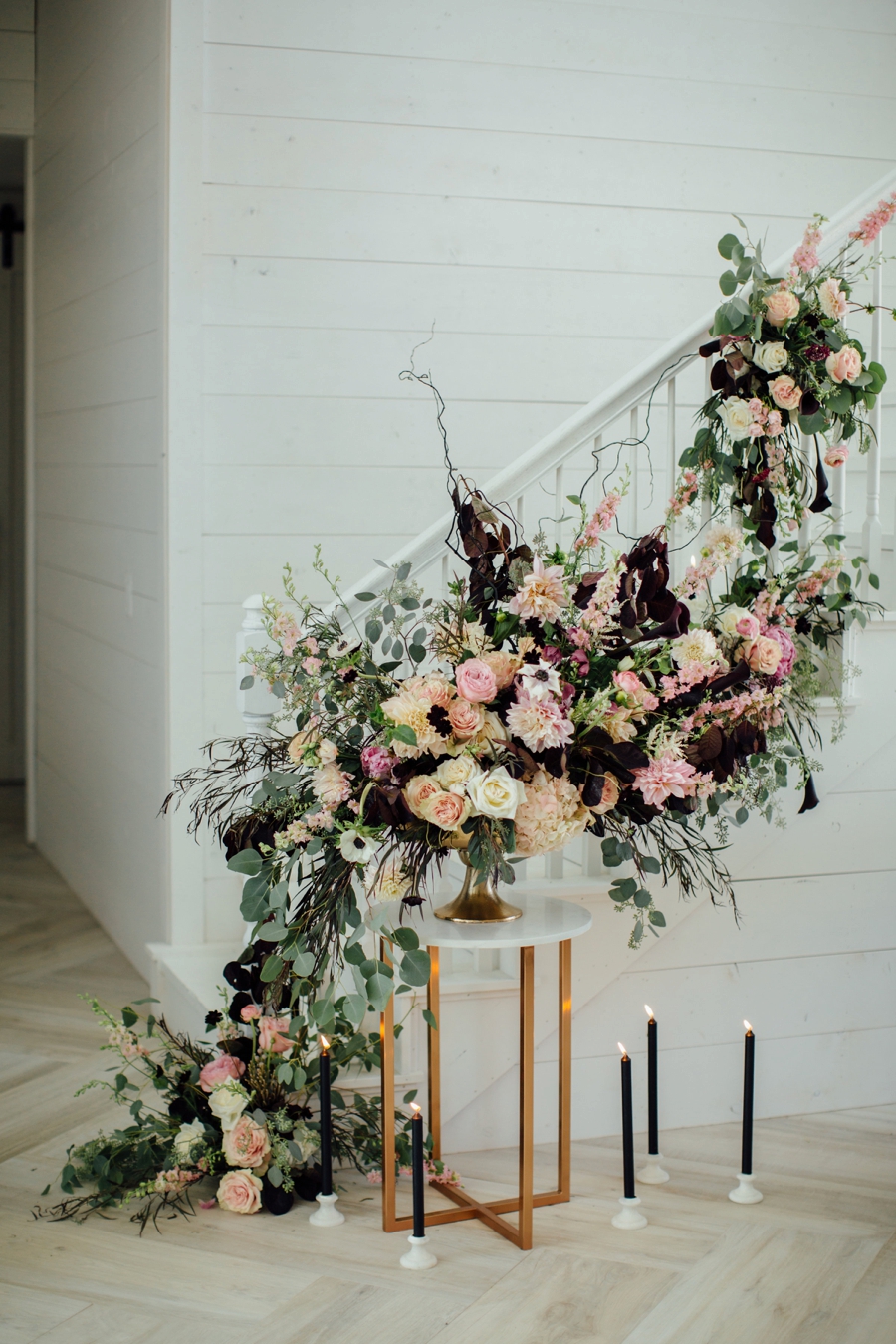 Moody, Romantic Blush & Burgundy Wedding Ideas via TheELD.com