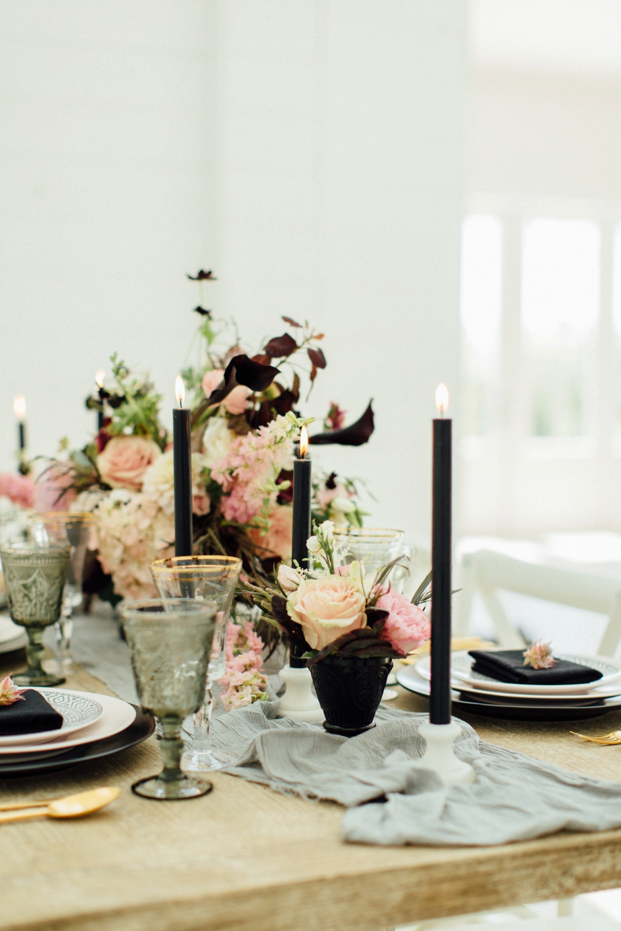 Moody, Romantic Blush & Burgundy Wedding Ideas via TheELD.com