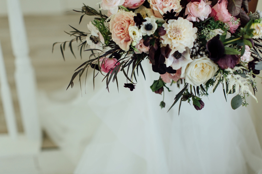 Moody, Romantic Blush & Burgundy Wedding Ideas via TheELD.com