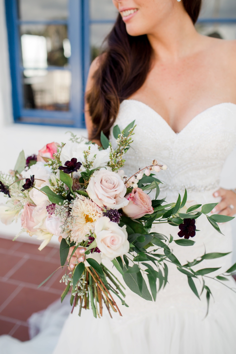 A Blush & Burgundy San Clemente Wedding via TheELD.com