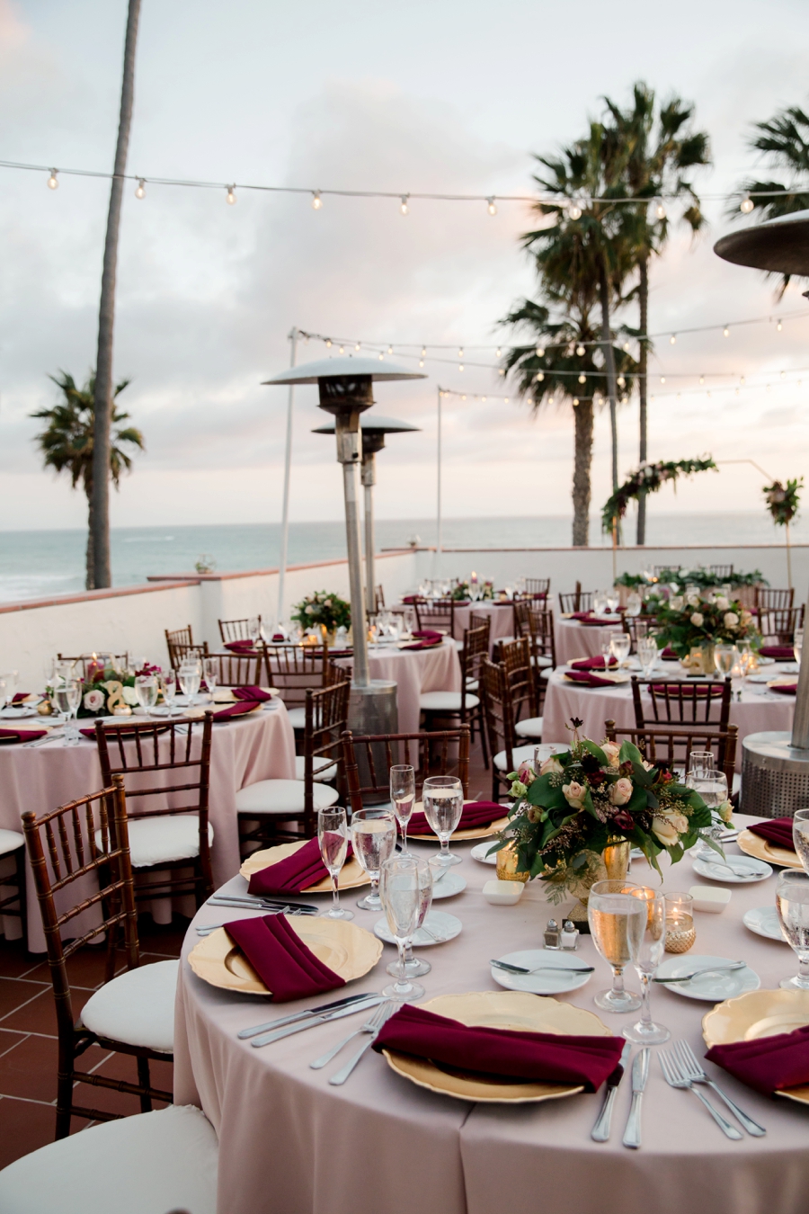 A Blush & Burgundy San Clemente Wedding via TheELD.com