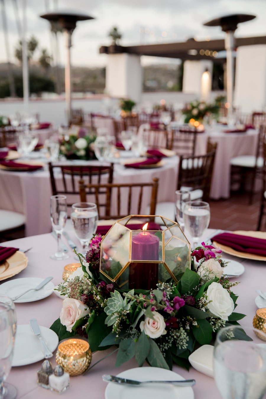 A Blush & Burgundy San Clemente Wedding via TheELD.com