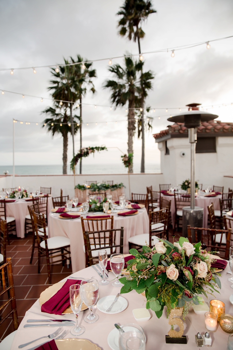 A Blush & Burgundy San Clemente Wedding via TheELD.com