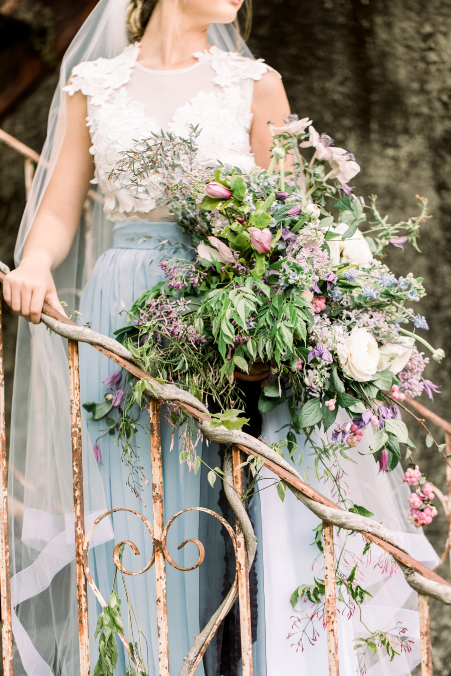 Organic Wedding Inspiration in Lavender and Blue via TheELD.com