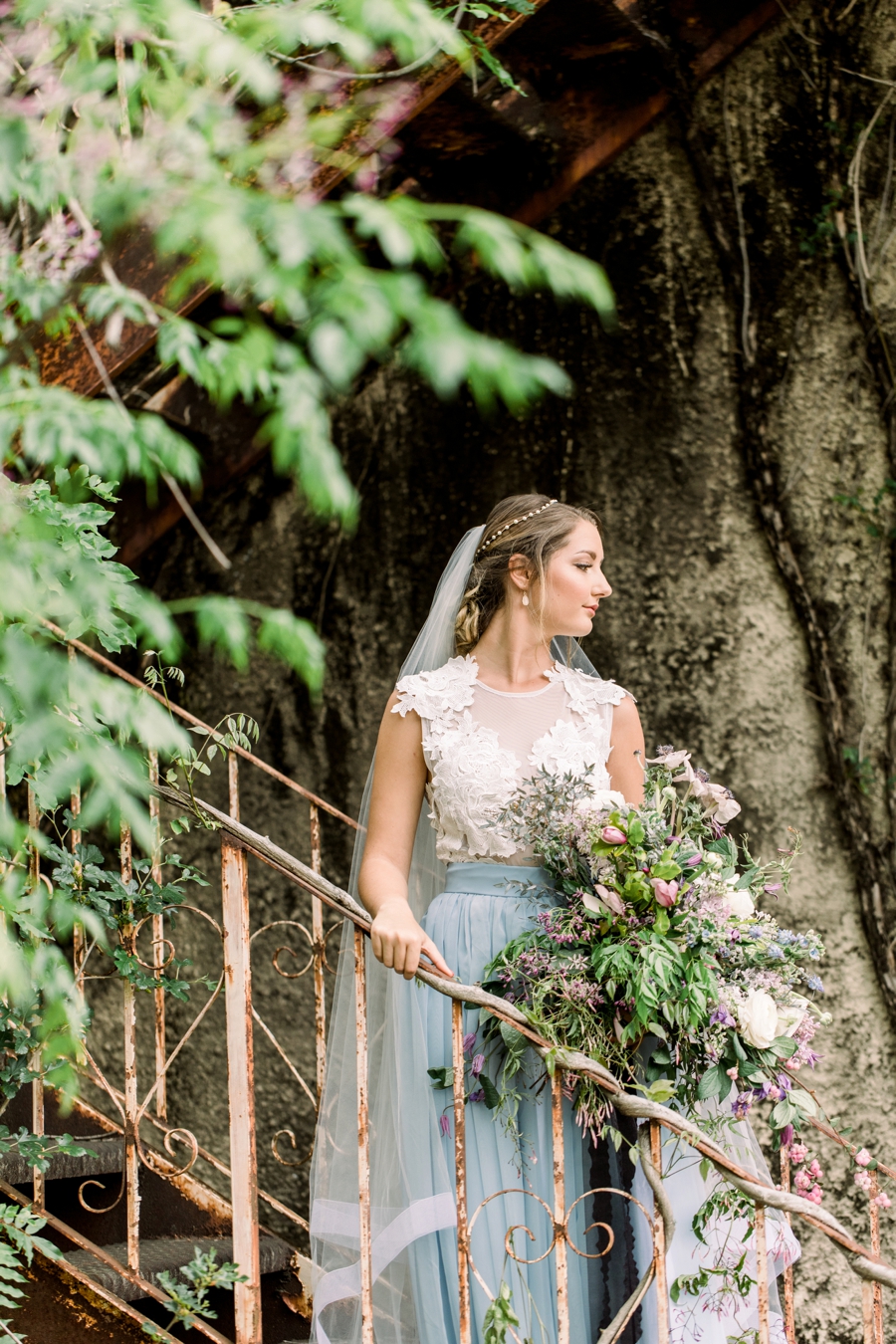 Organic Wedding Inspiration in Lavender and Blue via TheELD.com