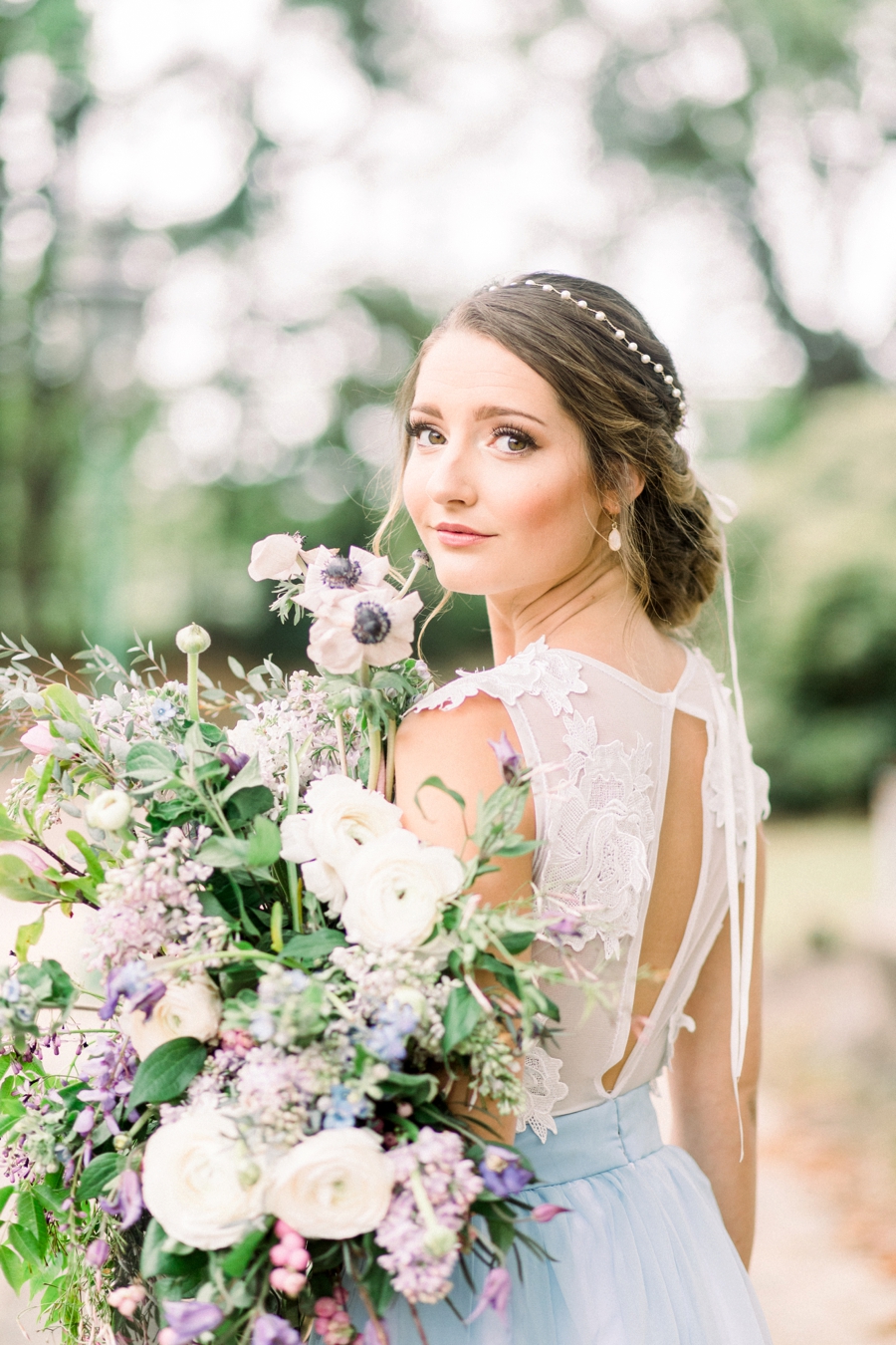 Organic Wedding Inspiration in Lavender and Blue via TheELD.com