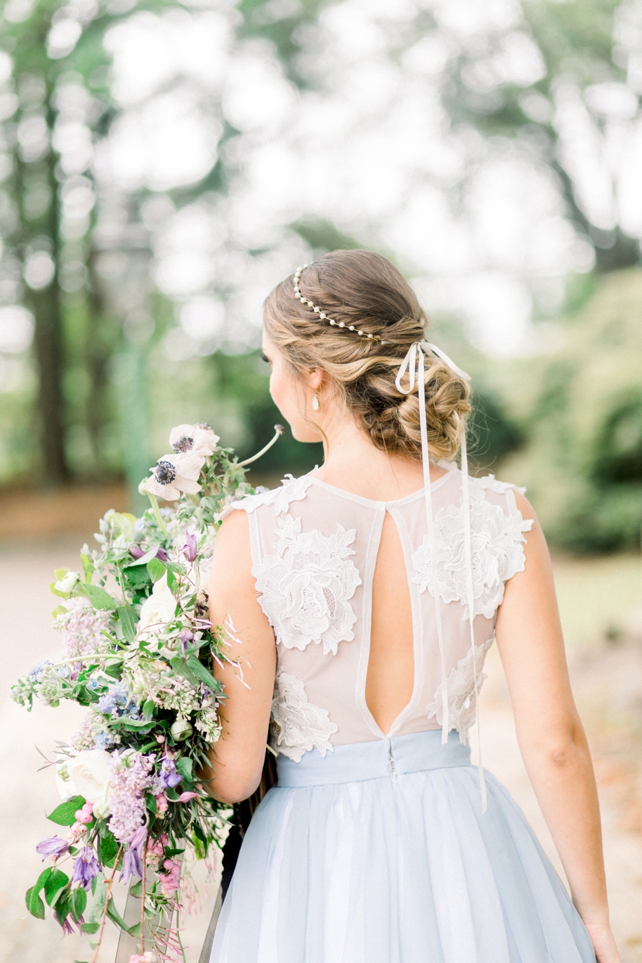 Organic Wedding Inspiration in Lavender and Blue via TheELD.com