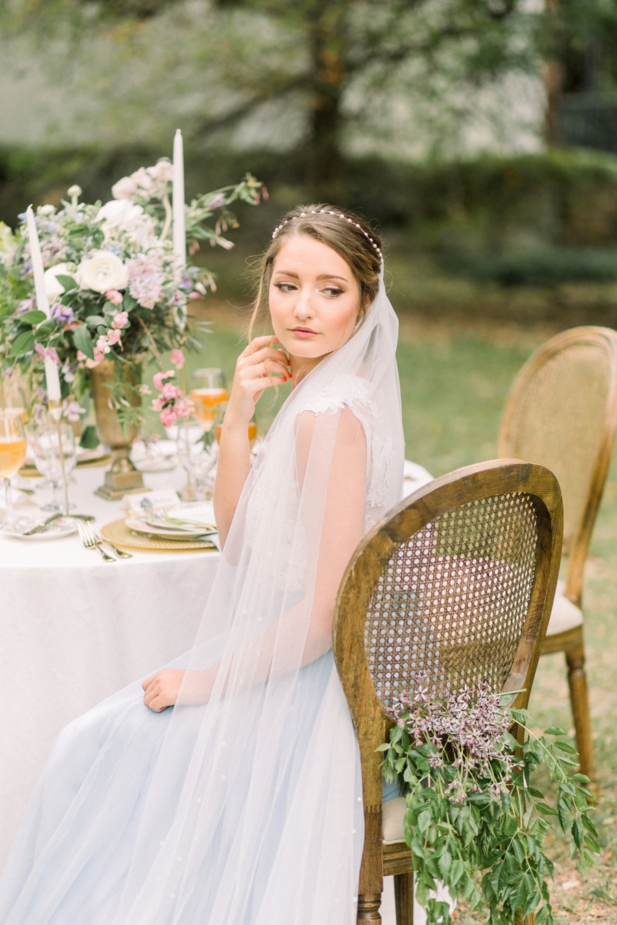 Organic Wedding Inspiration in Lavender and Blue via TheELD.com