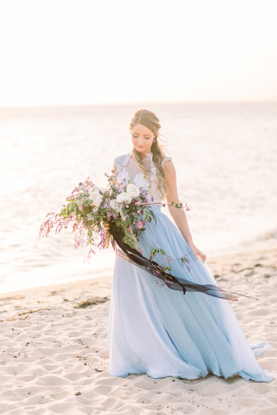 Organic Wedding Inspiration in Lavender and Blue via TheELD.com